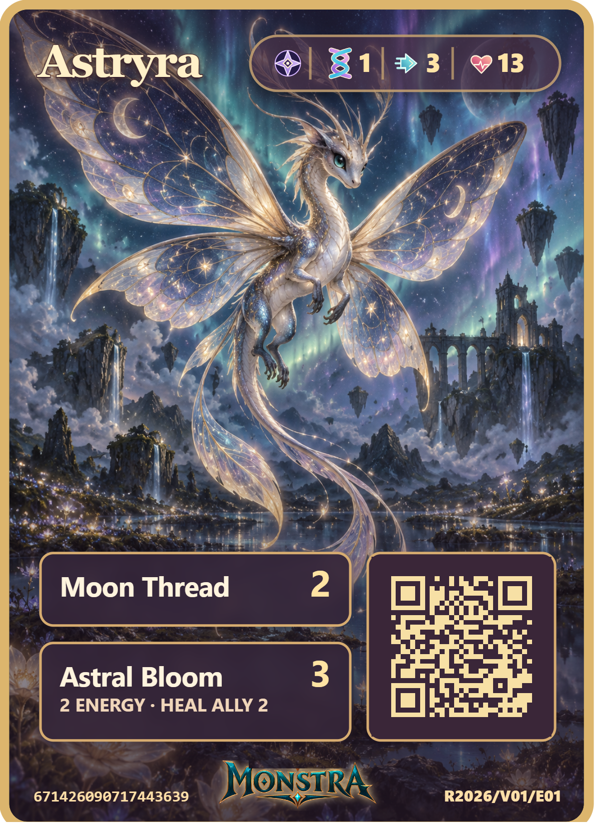Astryra · Mythic · EVO 1 · HP 13 · SPD 3