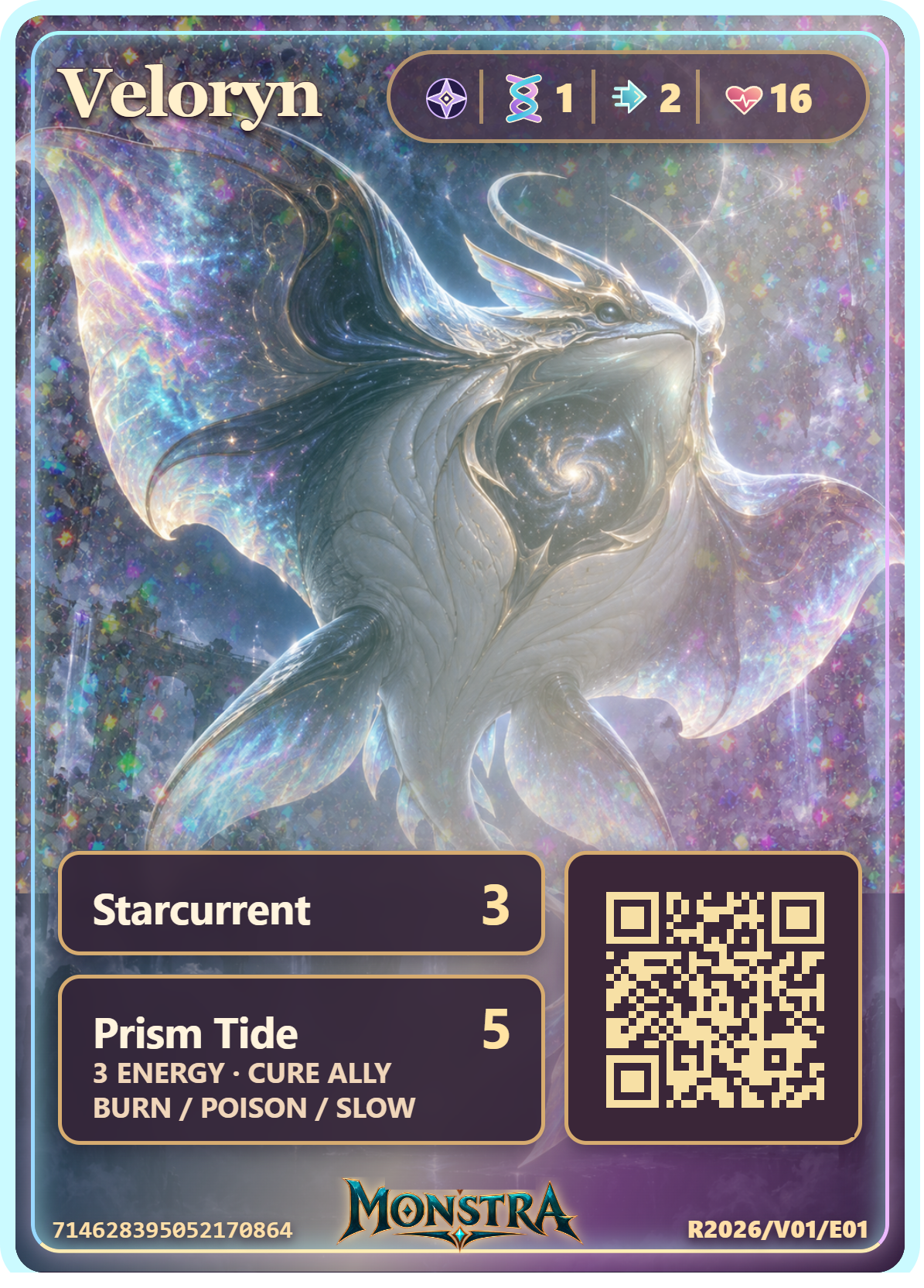 Veloryn · Mythic · EVO 1 · HP 16 · SPD 2